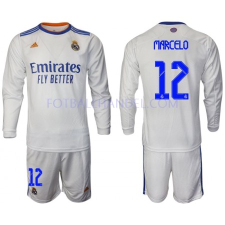 Barn Fotballdrakter Real Madrid Marcelo 12 Hjemme 2021-22 Langermet